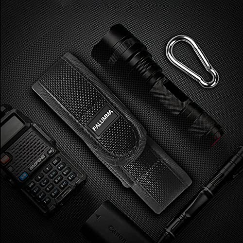Palumma Nylon Flashlight Pouch Holster With Carabiner, Flexible Adjustment Flashlight Belt Holder For Most Brands Size Up To 7 Inches #TOP6