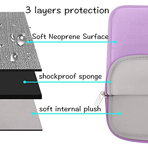 Image of MOSISO Laptop Case 13 inch, 13 inch Laptop Sleeve Bag Compatible with MacBook Air 13 M4 M3 M2 M1 2025-2018 / Pro 13 M2 M1 2025-2016, Neoprene Computer Sleeve Bag with Small Case, Purple
