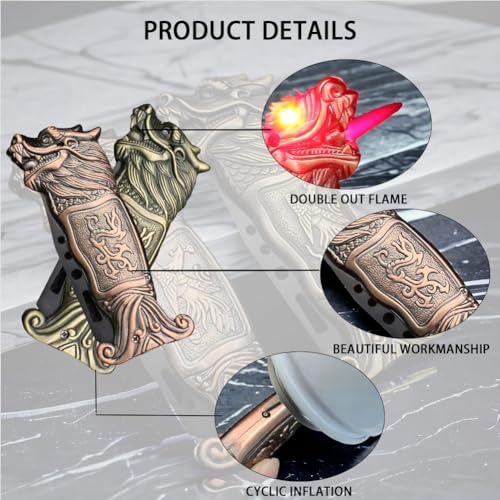 Encendedor Dragon Torch metálico recargable miniatura 2