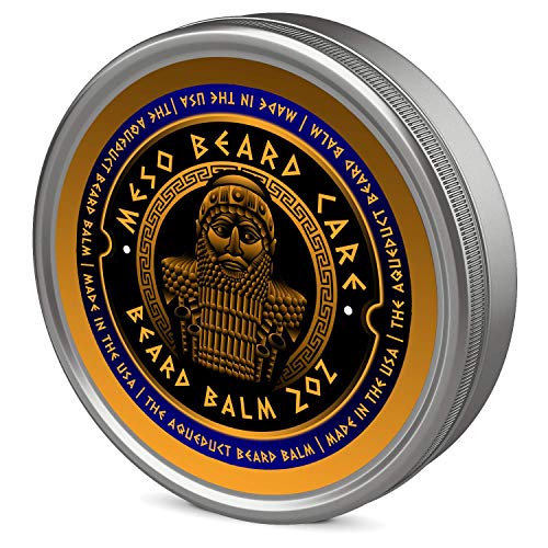 The Aqueduct Beard Balm - All Natural Sandalwood, Musk, Patchouli, and Bergamot Fragrance - Meso Beard Care