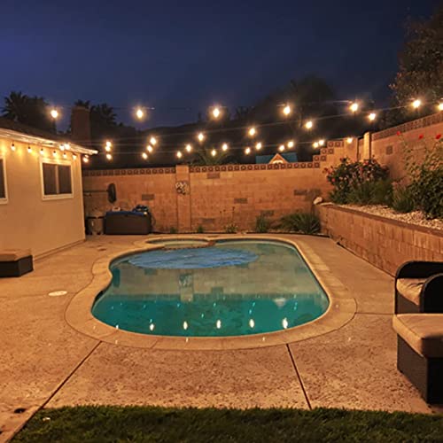 Banord 51Ft Outdoor String Lights, Waterproof Patio Lights With 18 Shatterproof Led Bulb Hanging Light String, Black String Light Outdoor For Backyard, Garden, Porch, Cafe, Deck, Wedding, Party #TOP6