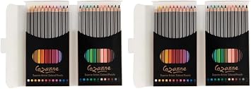 Cezanne Creative Mark Premium Colored Pencils MultiColor Set of 24 - Highly-Pigmented Drawing Pencils - Coloring Pencils for Drawing, Blending, Coloring, and More Pack of 2