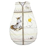 Babyschlafsack ohne Ärmel Kinderschlafsack Wattierter Schlafsack Baby Eulen- Bärchenmotiv Giraffe, Farbe: Giraffe Braun, Größe: 92-98
