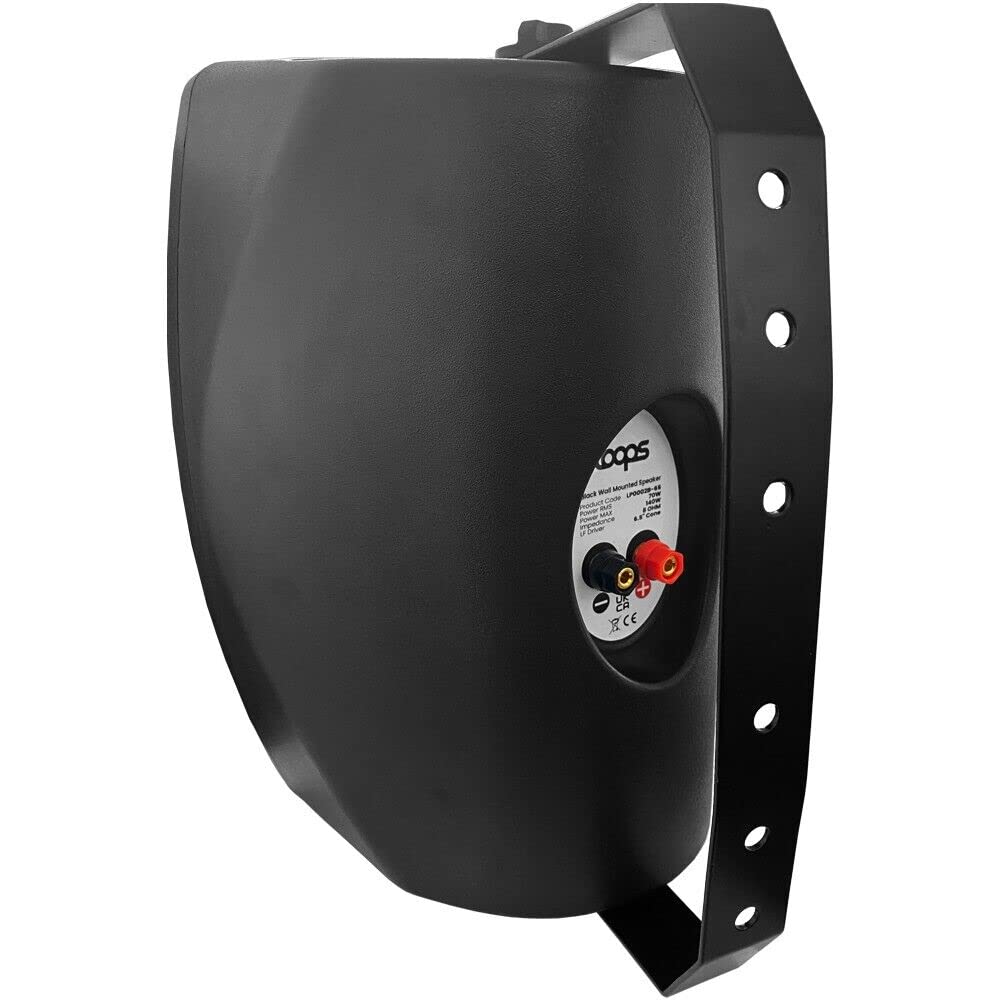 Loops Paire d'enceintes stéréo d'extérieur 2 voies 140 W 16,5 cm – Paire d'enceintes satellites étanches IP55 – Supports de montage mural inclus – Enceintes passives de bar de jardin 8 Ohm