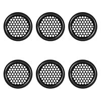 6 Stück Edelstahl Lüftungsgitter Rund Türlüftungsgitter, 53mm Rund Belüftungsgitter Lüftungsloch Lüftungsklappe Lüftungsabdeckung Lüftungsrosette für Küche Schränke Büros Schlafzimmer Kleiderschrank