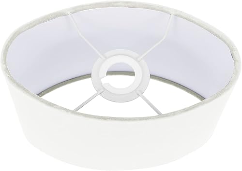 1 pantalla de lámpara blanca decoración vintage pantallas de lámpara blancas pantalla de tambor mediano pantalla de piso pantalla de luz de techo