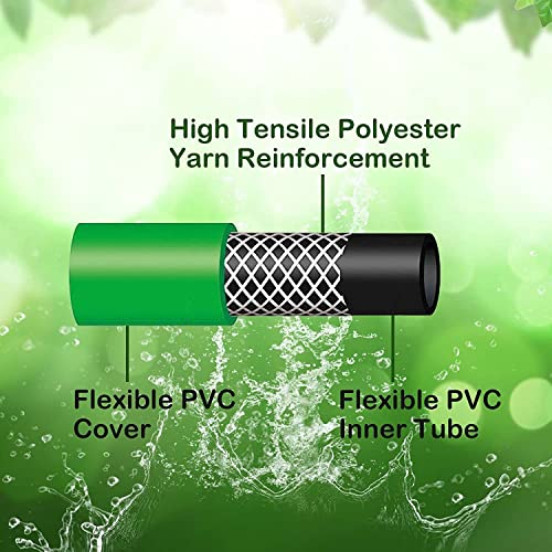 Orgrimmar ½" Outdoor Garden Hose For Lawns, Boat Hose, Flexible And Durable,No Leaking, Solid Pvc Fitting For Household (15Ft, Green) #TOP2