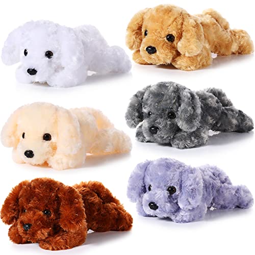 Harrycle 6 Pcs 8 Inch Dog Puppy Stuffed Animals Bulk, Cute Color, Cute