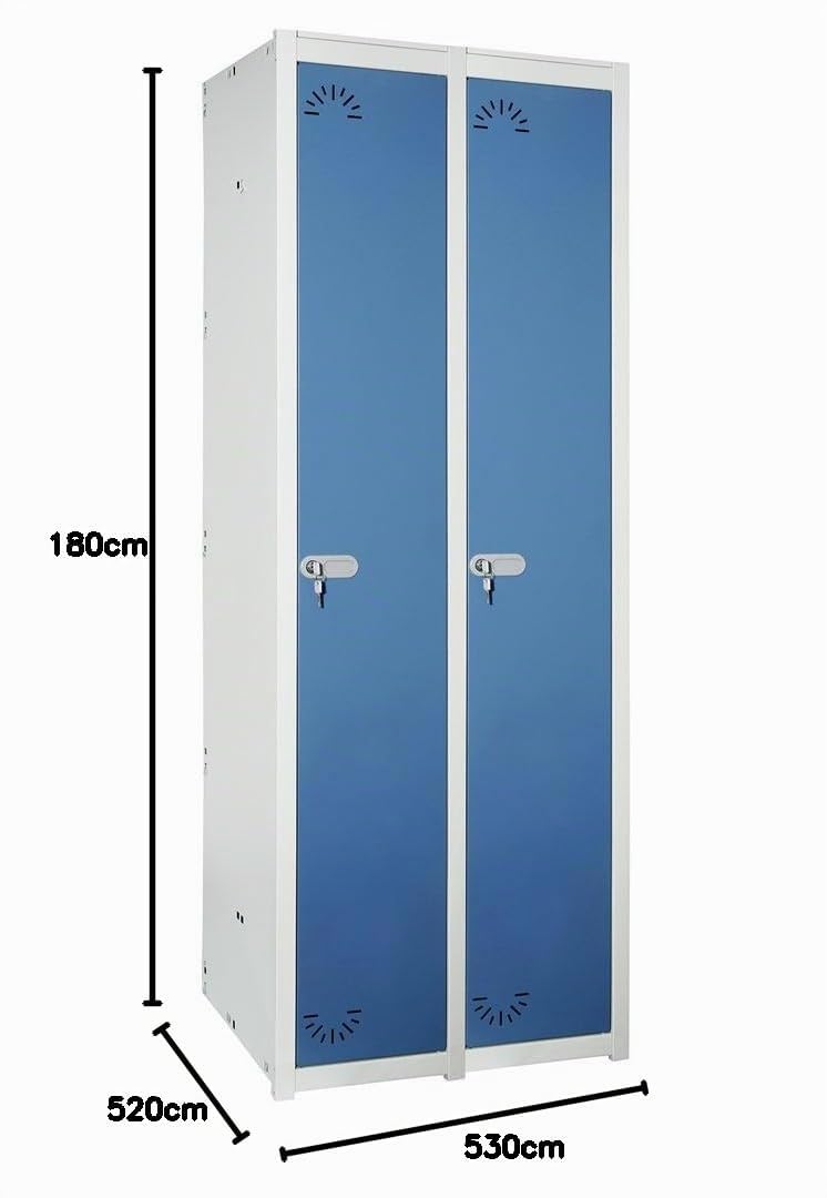 Taquilla metálica 1 Puerta. Módulo de 2 cuerpos. Med.: 1800x530x520 mm. Desmontado