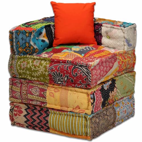 Pouf modulaire patchwork pour un salon modulable et coloré - 7