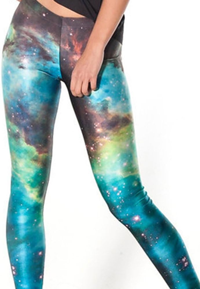 Sister Amy Girl 3D Printed Geometric Figures Ankle Elastic Tights Legging - Image 5