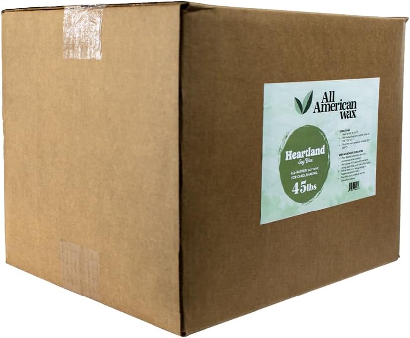 All American Wax Soy Wax Flakes – 45 lb Bag | Natural Soy Wax for Candle Making | Clean Burning, Easy to Melt, Great Scent Throw | DIY Candle Supplies