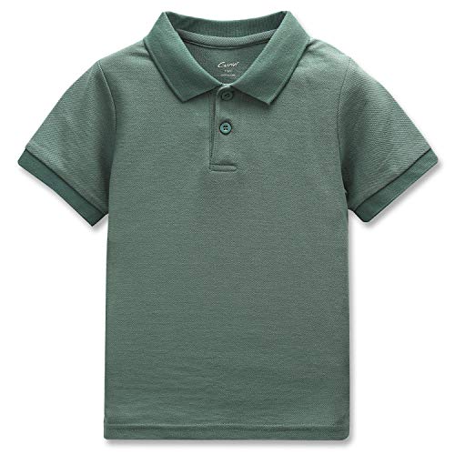 CUNYI Boys' Cotton Pique Polo Shirts Uniform Short Sleeve Tops