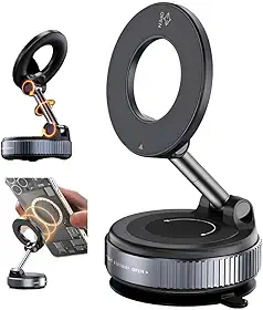 Suporte Celular Magnético 360° Veicular Com Ventosa Sucção HB20 Painel Vidro Mesa
