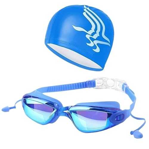 [BSKUAJH] ?Silicone Waterproof Fog-proof Swimming Goggles Adjustable Universal Swim Glasses