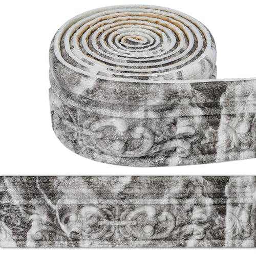 WAPANE 180'' Marble Polyethylene Foam 3D Wall Edging, Self Adhesive Wallpaper Border for Home, Hotel Decoration by WAPANE - Image 2