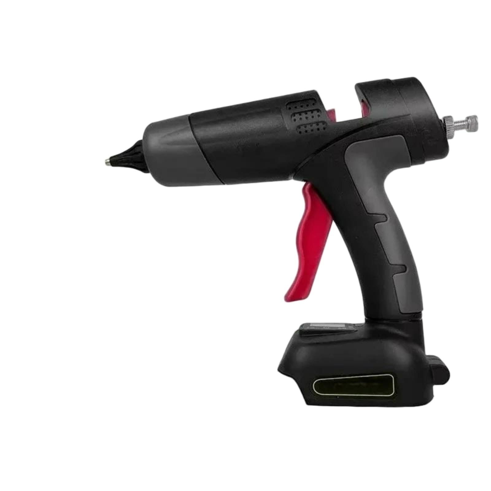 Pistola de pegamento caliente a batería de 18 V a 21 V, sin batería, digital, temperatura ajustable, inalámbrica, for reparaciones de bricolaje Pistola Silicona Caliente(Black)