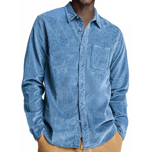 Chemise homme velours léger manches longues : fini les vêtements lourds et rigides