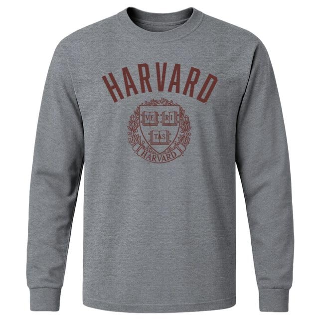 Long Sleeve Cotton Adult T-Shirt, Unisex, Heritage Logo, Grey