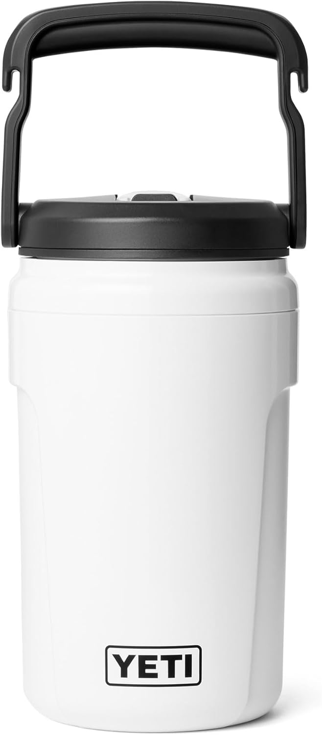 YETI Silo 40 oz Insulated Magslider Straw Cap Water Jug – Leakproof, Lightweight Sports Bottle with Fence Hook Handle – Keeps Drinks Ice-Cold – Ideal for Gym, Sports & Tournaments, White