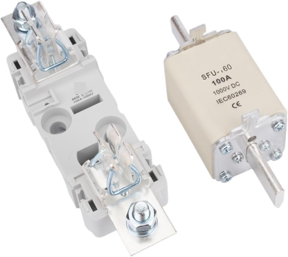 Solar Fuse 1000V DC 80A 100A 125A 160A Fusible Fuse Holder with Fuse(125A,Holder with Fuse)