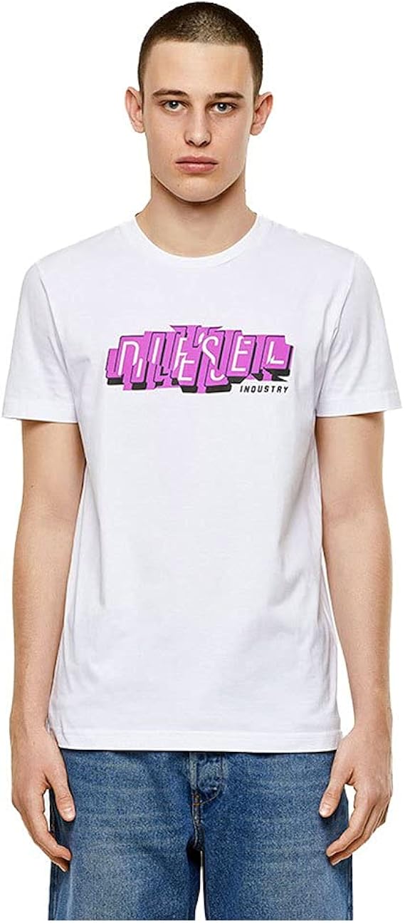 Amazon ディーゼル Diesel メンズ Tシャツ プリント ロゴ クルーネック 半袖 Ahayu Tシャツ カットソー 通販