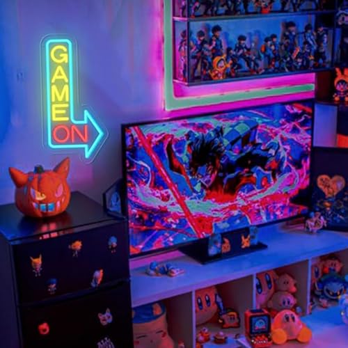 Image of LED Game Sign Game Zone Neon Signs Gaming Room Wall Art Decor Man Cave Lights Signs Gamer Home Bedroom Decoration USB Powered Brightness Adjustable