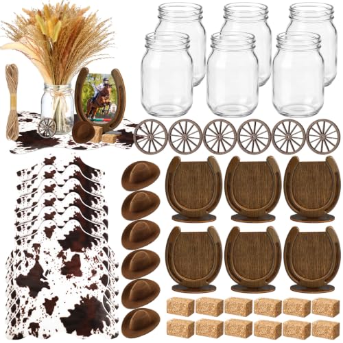 Bucherry 122 Pcs Western Cowboy Table Centerpieces, Cowgirl Decor, Rustic