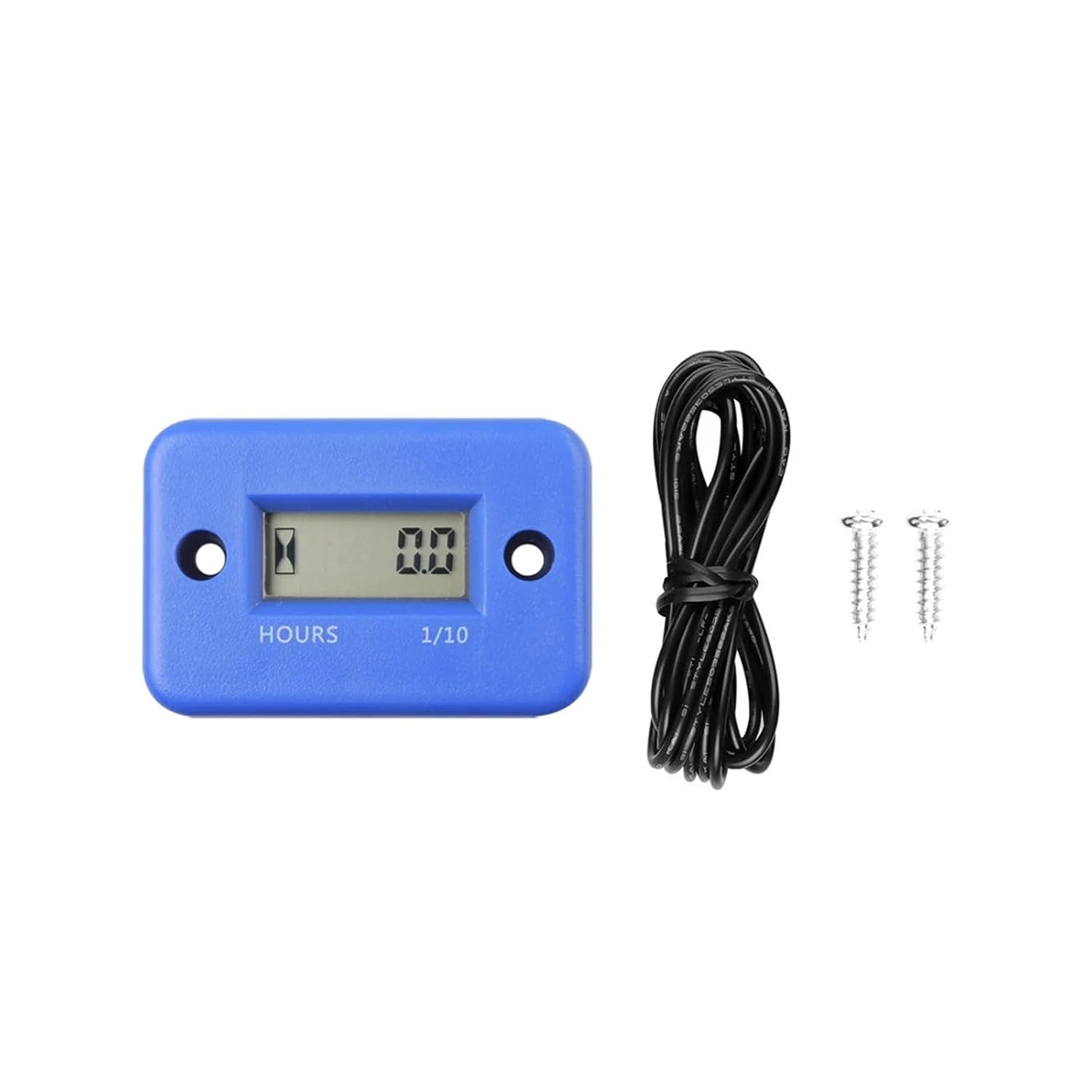 Portable Digital Inductive Tach Hour Meter Gauge for C-ar Boat ATV Motorcycle Instruments Snowmobile Gasoline Ski Dirt Gas Engine(Red)