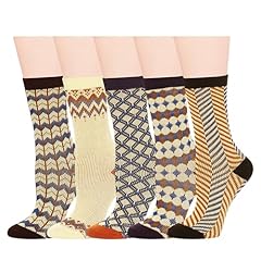 5 Pairs-brown Vintage Patterns