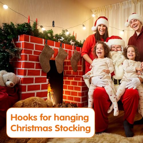 HiGift 36 Pack Light Hanger Hooks, Black Stainless Steel Screw in Hook for Hanging Outdoor Lights, Rope Light Clips for Christmas and Holiday Decor, Wire and Fairy Led Lights by HiGift - Image 5