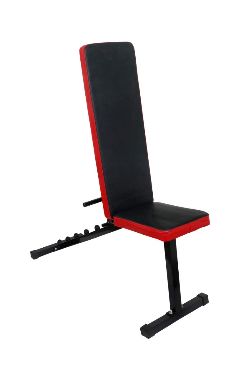 IBS Heavy Duty Adjustable Incline, Decline, and Flat Bench Utility Exercise Bench for Weight Strength Training, Sit Up ABS Multipurpose Fitness Exercise Gym Workout (Black)-image-42