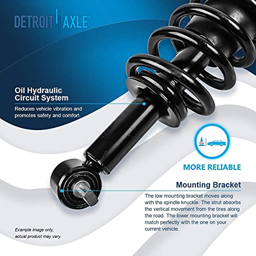 Image of Detroit Axle - 14pc Front Suspension Kit 2007-2013 Chevy Silverado 1500 | GMC Sierra 1500, 2 Struts w / Coil Spring 4 Upper Lower Control Arms w /Ball Joints 4 Inner Outer Tie Rods 2 Sway Bars 2 Boots