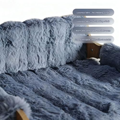 Lit en bois durable pour animaux domestiques chat actif couchage stable