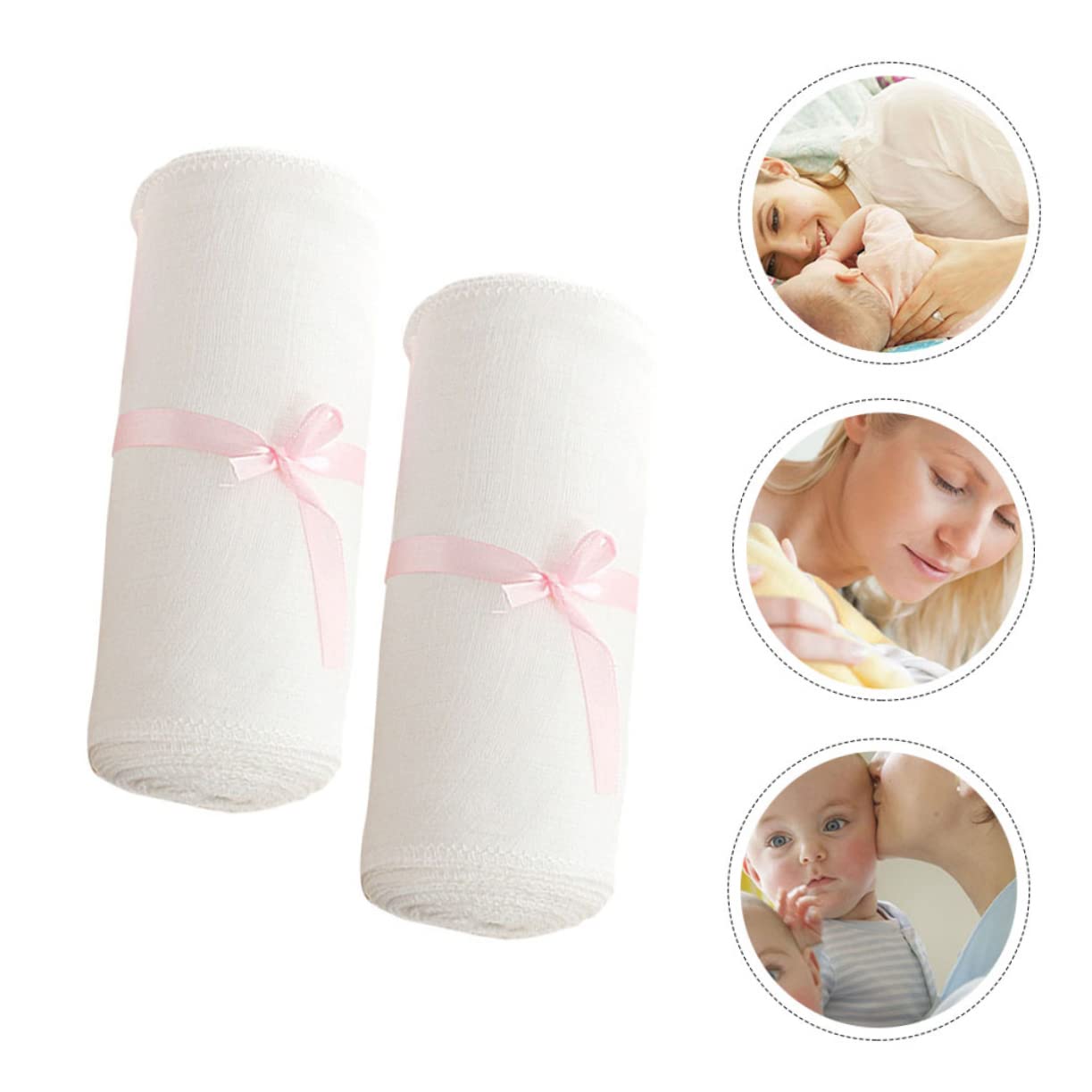 Luxshiny Postpartum Belly Band 2 Gauze Rolls Double-Layer Tummy Wrap for Abdominal Support