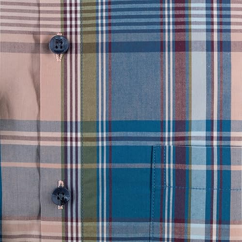 Image of 7-DAYS Men's Premium Check Shirt - 100% Cotton, Tailored Fit (Between Slim & Regular), Full Sleeve, with Pocket - Smart Office & Casual Look