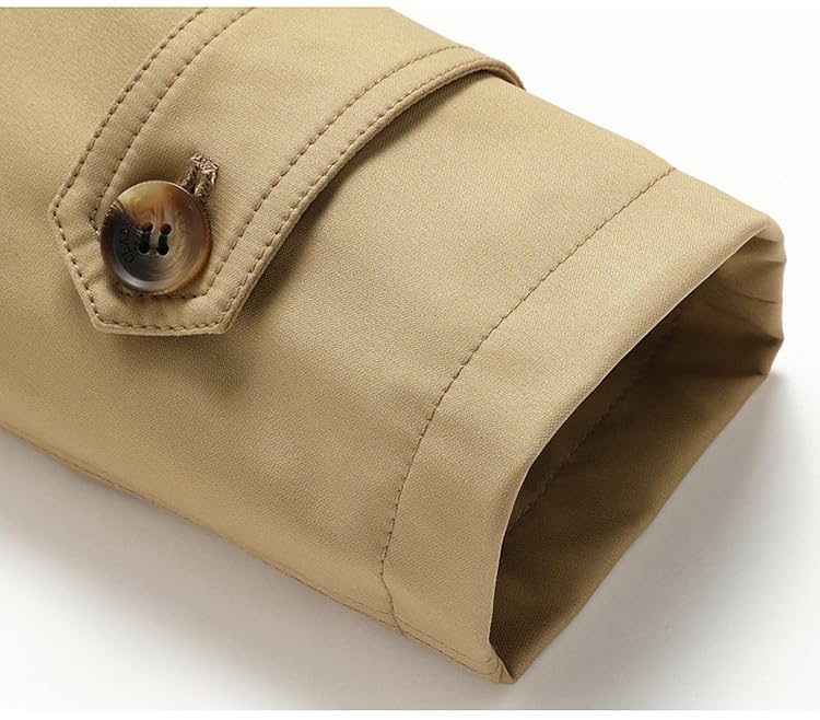 Generico Trench Uomo, Cappotto Mod Di Media Lunghezza, Doppio Petto, Bavero, Giacca Con Cintura, Spesso, Classico, Da Ufficio, Casual, Da Lavoro, Slim Fit, Soprabito