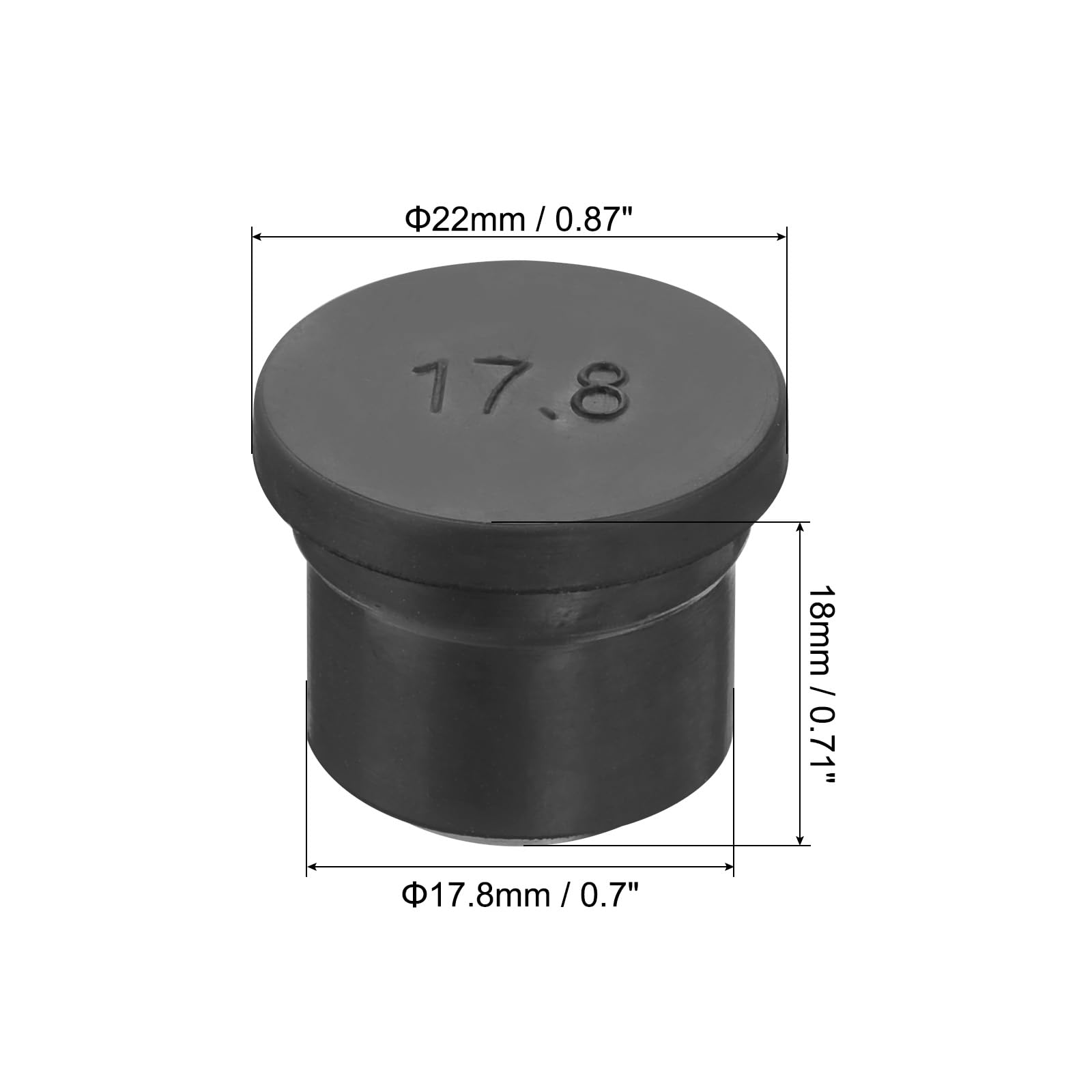 Unique Bargains 10pcs S-158 15.8mm Dia EPDM Rubber Seal Hole Insert Stopper Black F Cable Gland