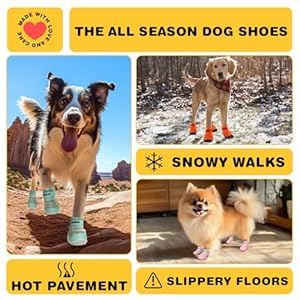 Hcpet Dog Shoes for Large Dogs, Breathable Dog Booties for Small Medium Dogs, Anti-Slip Dog Boots & Paw Protectors for Hot Pavement Winter Snow Hiking with Reflective Straps Blue Size 6 Hcpet Dog Shoes for Large Dogs Breathable Dog Booties for Small Medium Dogs Anti Slip Dog Boots Paw Protectors for Hot Pavement Winter Snow Hiking with Reflective Straps Blue Size 6