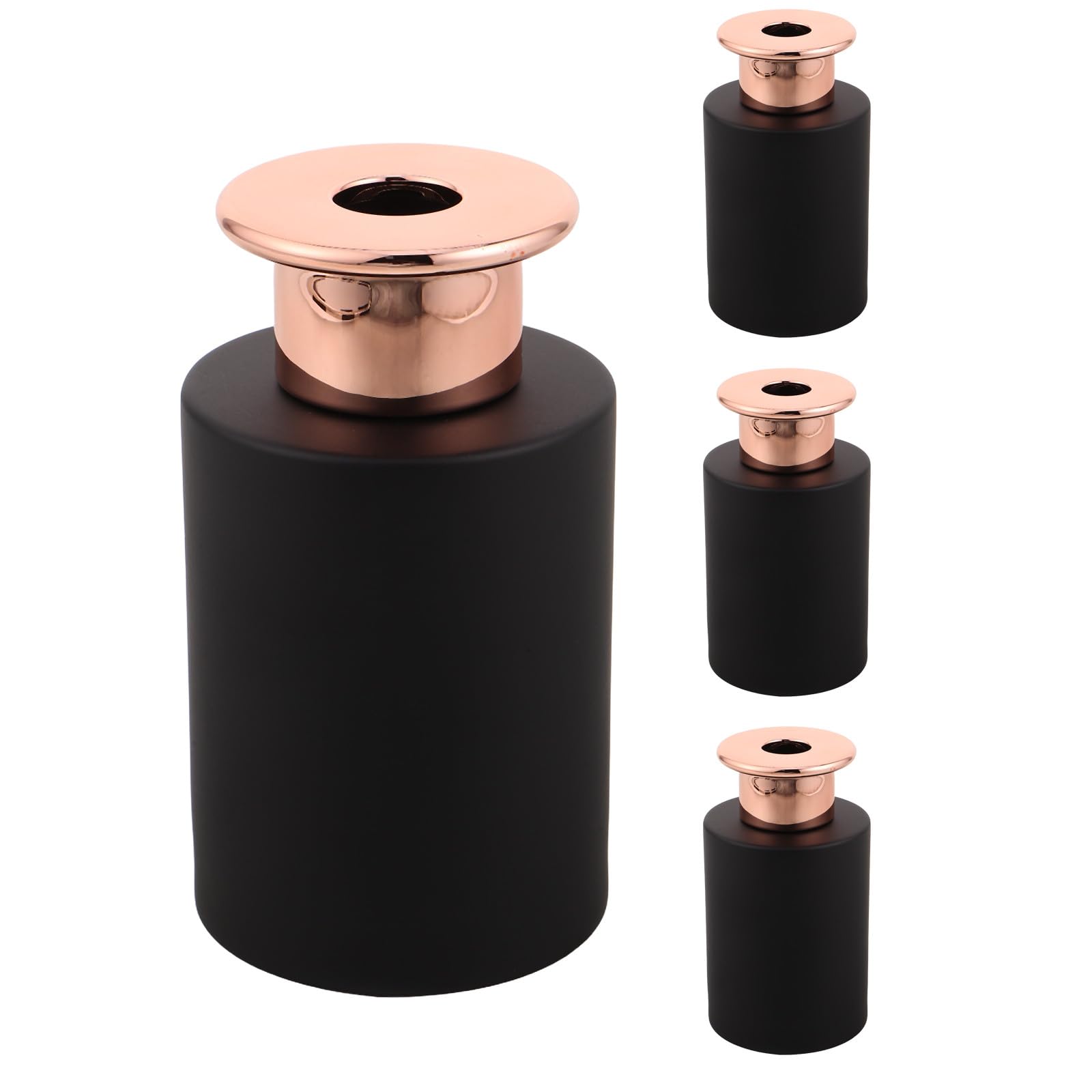 Difusor de aceites esenciales con tapa de hongo negro y vidrio