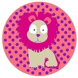 LÄSSIG Kinder Platzdeckchen Baby Kleinkind Platzdeckchen Platzset abwaschbar Silikon Rutschfest Tischset Silikon/Placemat Wildlife Löwe