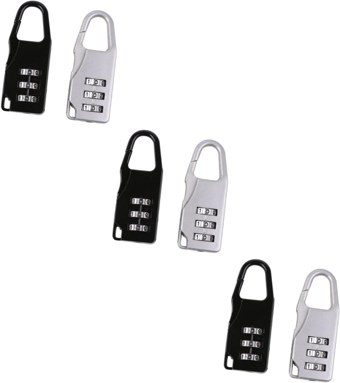 VALICLUD Serratura per valigia Serrature a combinazione Serratura per cassetto Serratura a combinazione Serratura per bagagli Serrature per armadi Lucchetto a combinazione per zaino, come mostratox3 pezzi