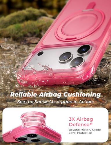 Image of MAGIC JOHN for iPhone 17 Pro Max Case with Stand, Fit for MagSafe Hot Pink