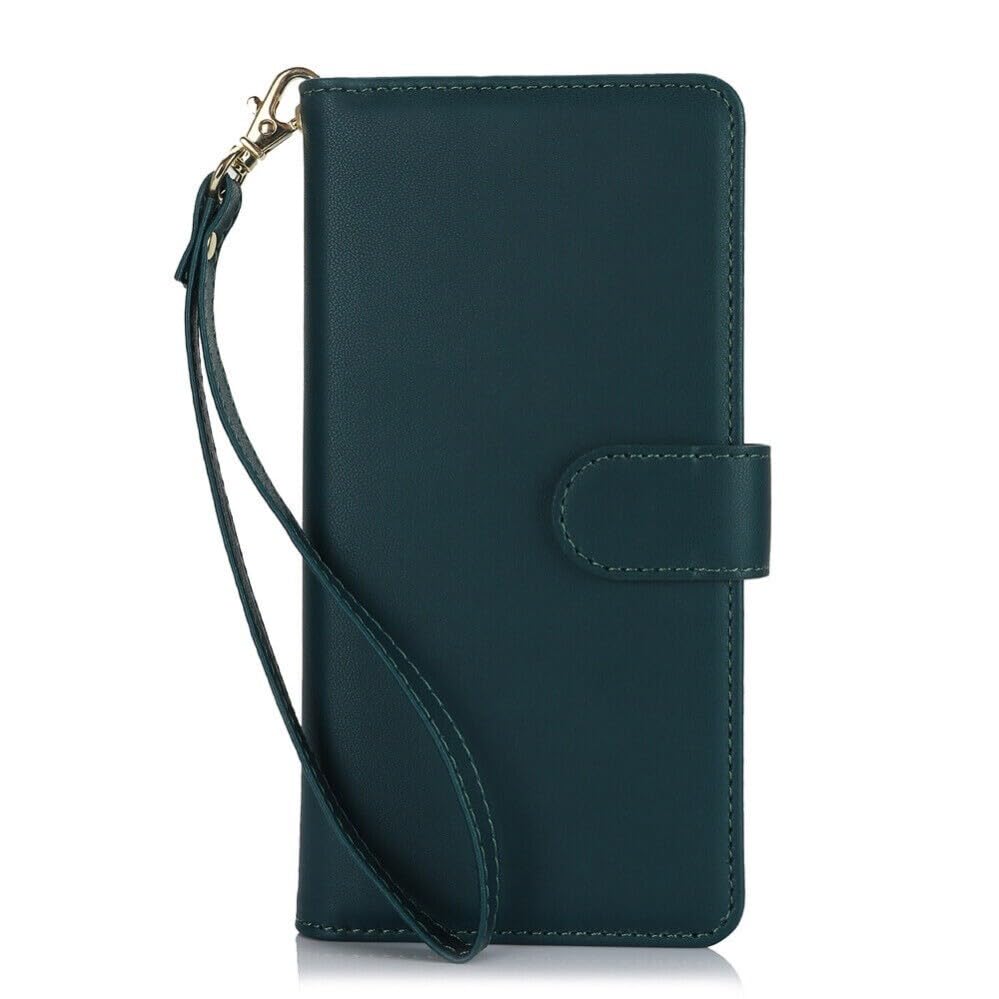 Étui en cuir compatible Samsung Galaxy A33 5G clapet double vert