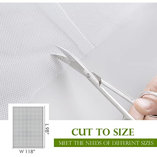 Ryb Home Outdoor Mosquito Net For Porch/Patio/Canopy/Gazebo - 2 Panels Waterproof Outdoor Sheer Tulle Curtains Mesh Net Privacy Outdoor Drapes With Diy Adjustable Length, White, W118 X L98 Inches #TOP5