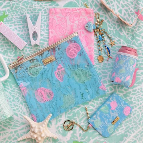 Image of Lilly Pulitzer ID Holder Wallet, Wallet with Zip Close, Cute Card and ID Case for Women (Shelden)
