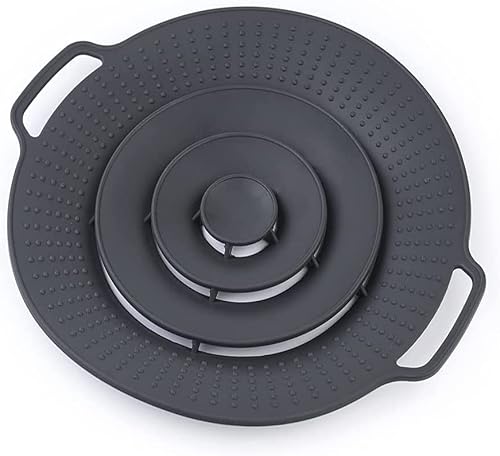Miniatura 1 de Tapa de tapón para ollas y sartenes, cubierta de silicona gruesa para hervir sobre derrames, cubierta de tapa de tapón de grado alimenticio de la