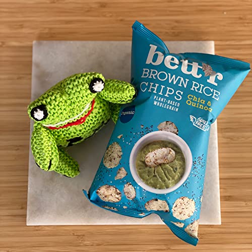 Bett’r Brown Rice Chips Chia & Quinoa. Bio, Organisch, Vegan, Gluten free Vegan Snacks-24 x 60 g