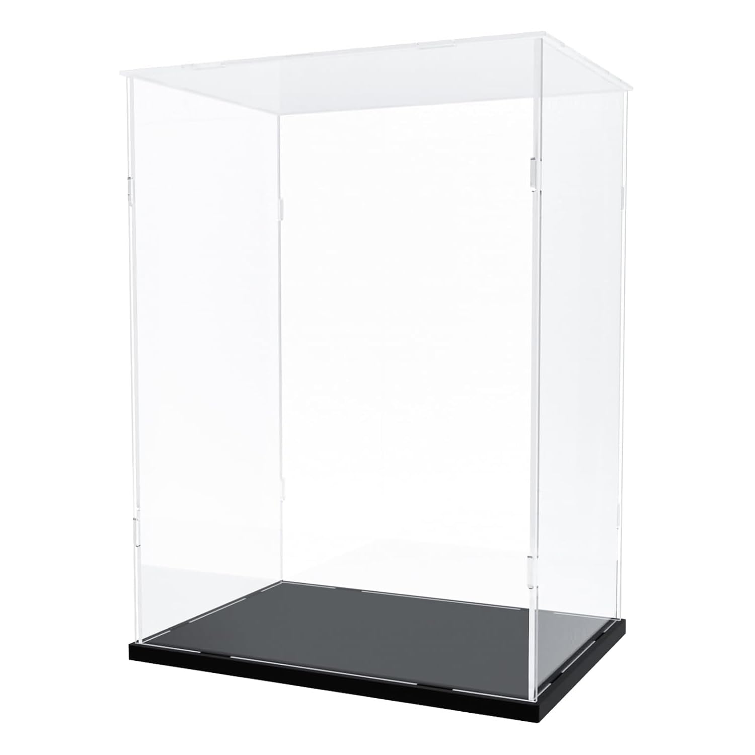 DuvinDD Acrylic Display Case for LEGO Star Wars C-3PO for LEGO Camera,Clear Acrylic Display Box for Collectibles Dustproof Protection Showcase(30x20x40cm,Black Base)