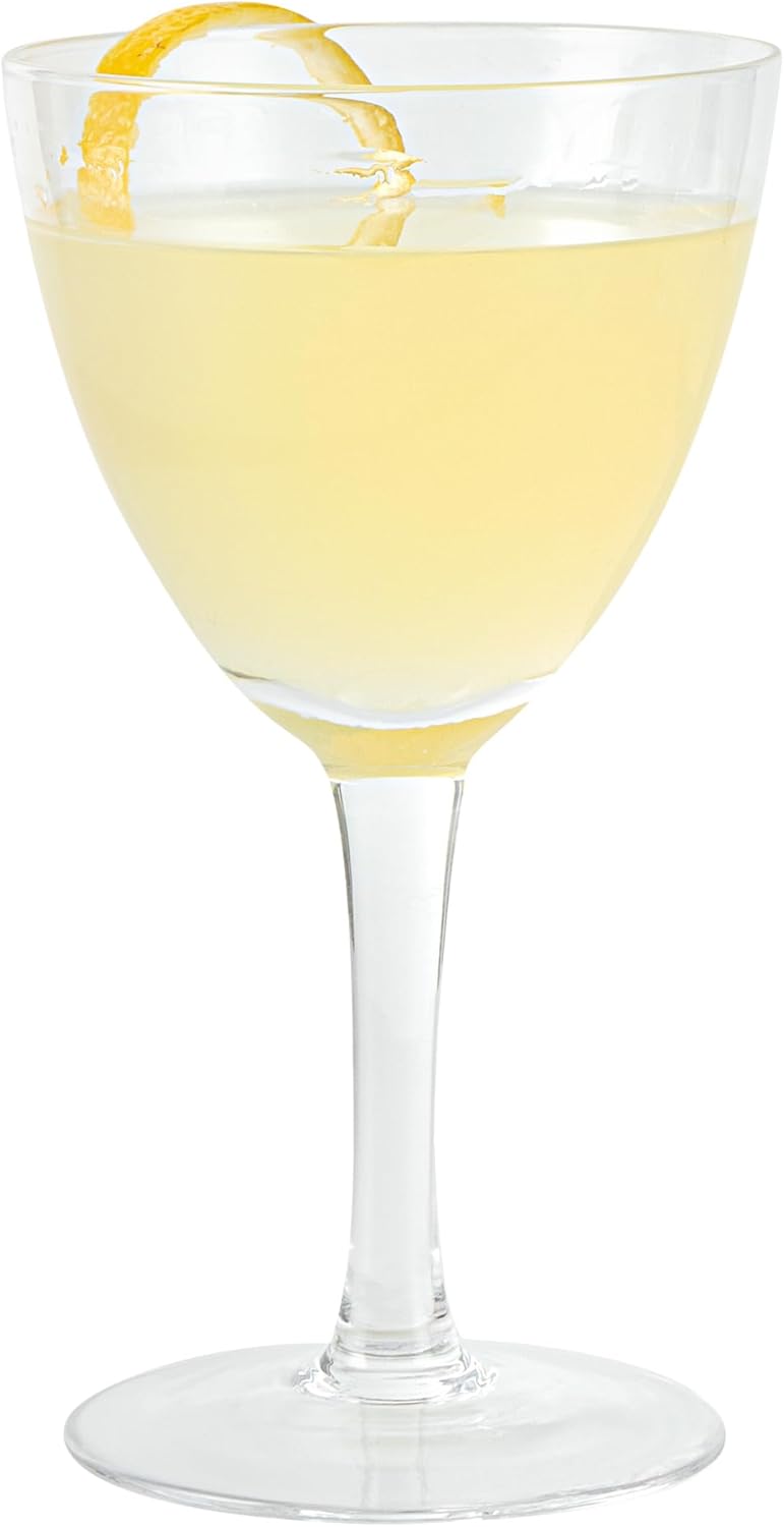 Restaurantware-Vetri 7 Ounce Nick And Nora Glasses, 6 Dishwashable Martini Glasses - No Lead, Vintage Inspired, Clear Glass Cocktail Drinkware, For Hosting Parties, Serve Whiskey, Gin And More - Image 2